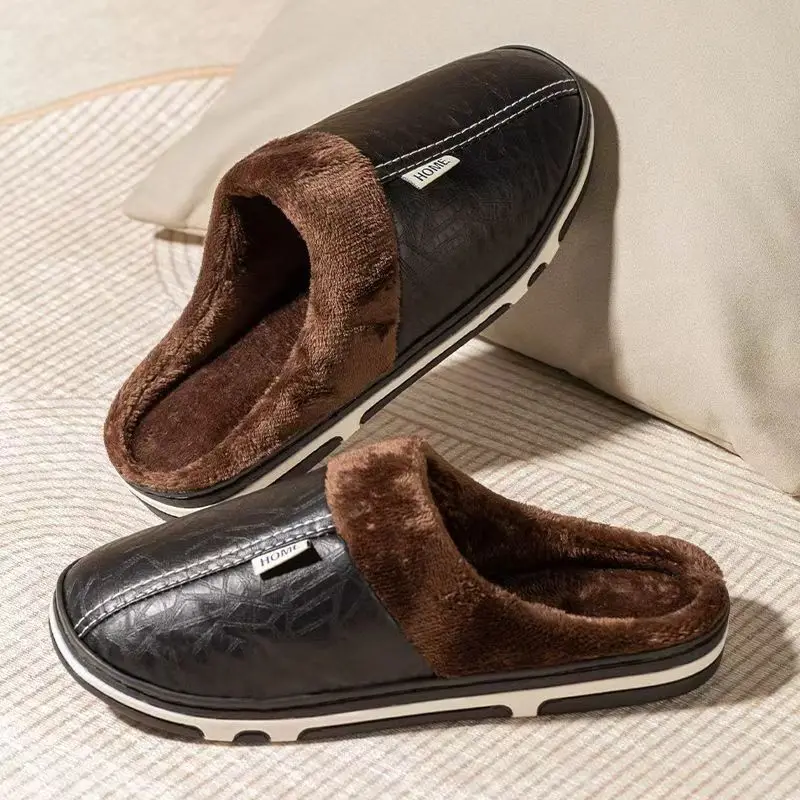 Men'S Shoes Hush Puppies - Men's Big Size Winter Slippers Indoor