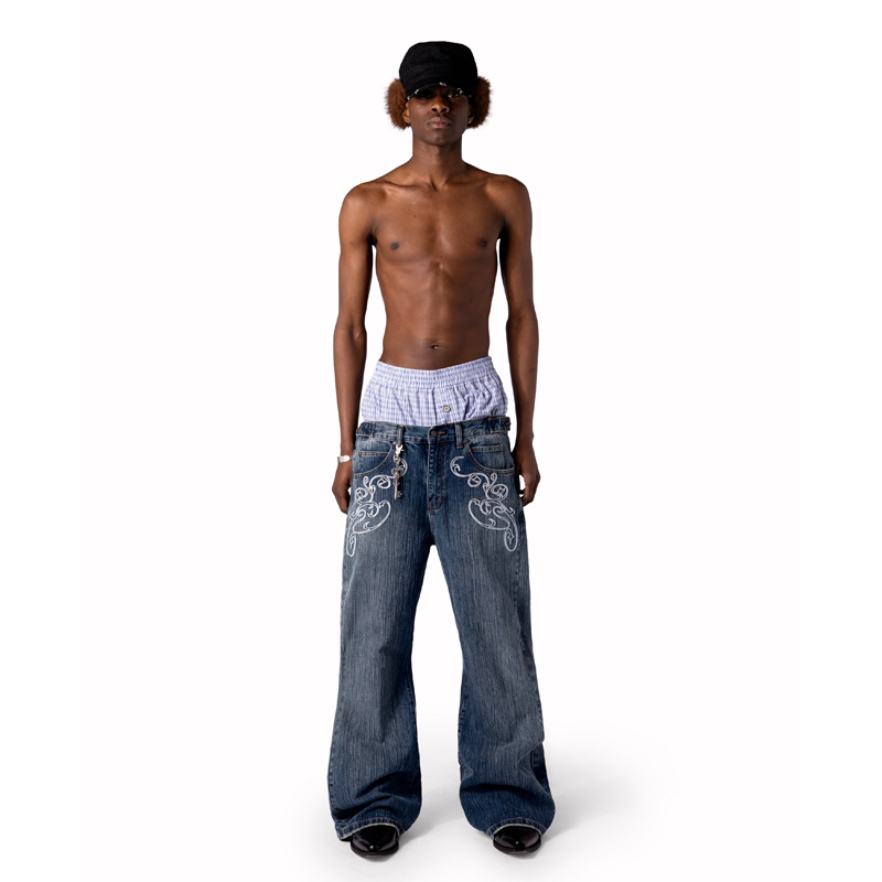 Y2k Blue Opening Bootcut Jeans - Men Shoes Jeans review and price