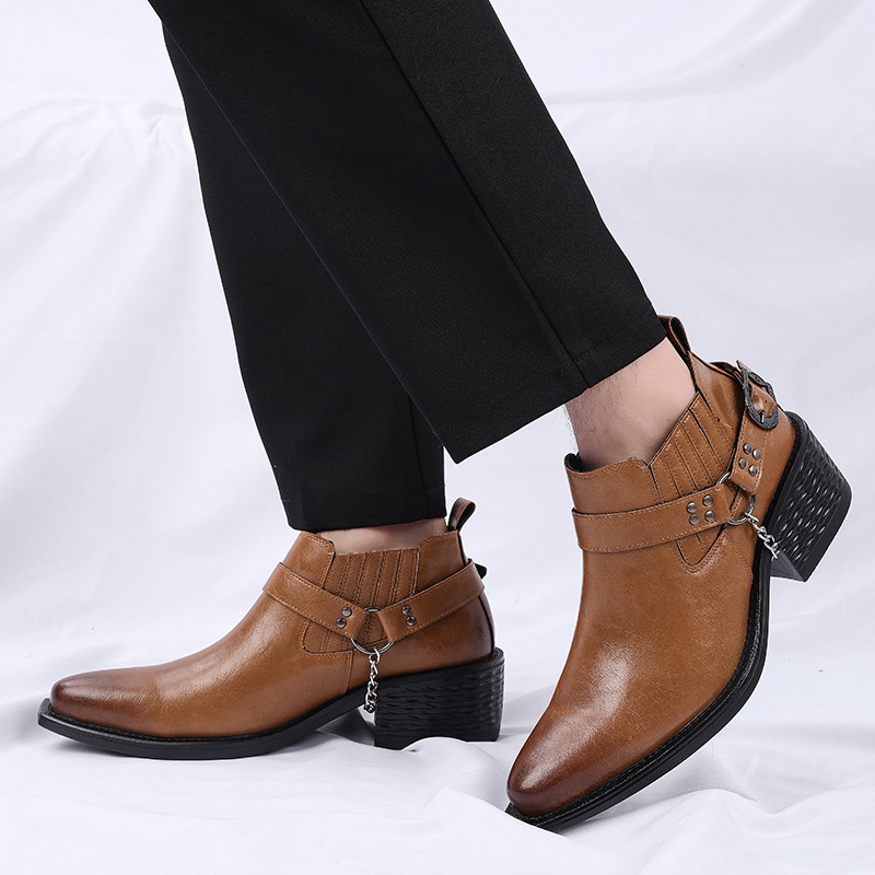 New Brown /Black Cow Leather B - Men Shoes For Wedding review and price