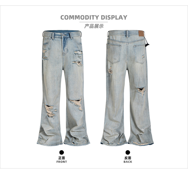 MIJKO Unisex Ripped Slub Jeans - Men Shoes Jeans review and price