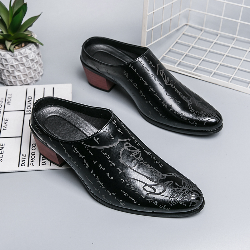 Men Brown Leather Mules Slippe - Men'S Shoes Dress Casual review and price